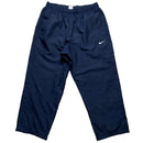 Nike Swoosh Navy and White Baggy Shell Trackpant Bottoms (XL)
