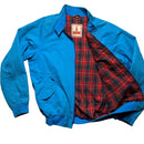 Baracuta G9 Harrington Vintage Light Blue Tartan Interior Bomber Jacket (M)