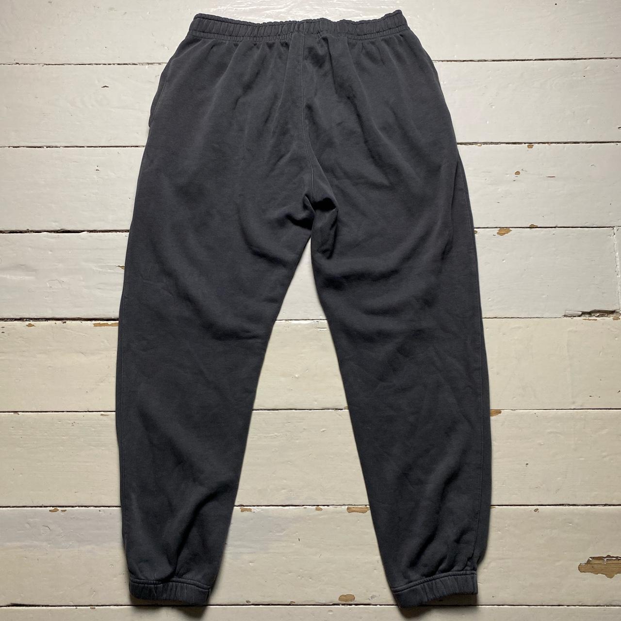 Nike Club Big Swoosh Spellout Joggers Grey Black and White