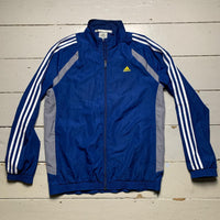 Adidas Vintage Blue and White Stripe Track Jacket