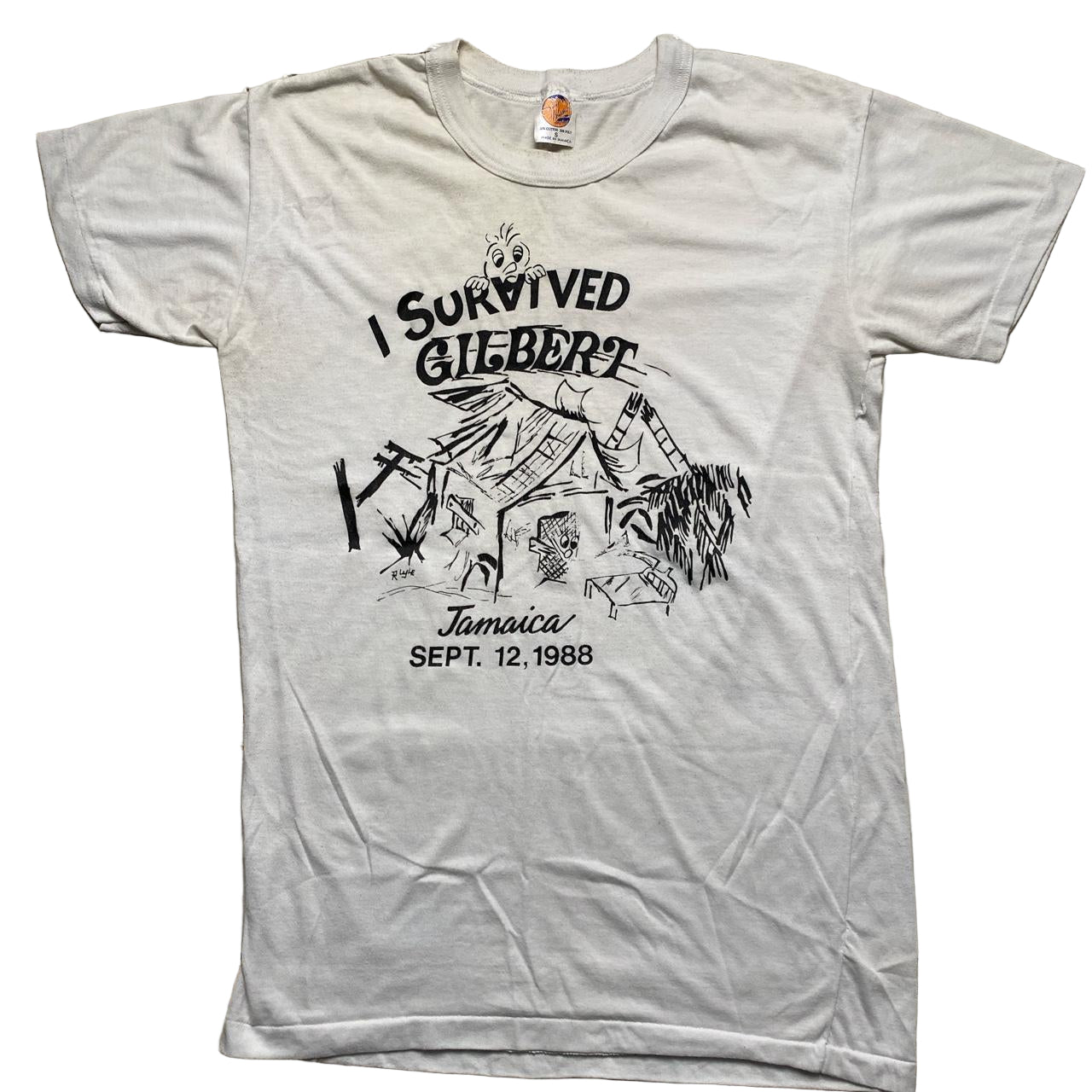 I Survived Gilbert Jamaica Vintage 90’s Hurricane T Shirt (S)