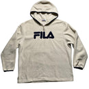 Fila Vintage Teddy Fleece Cream Quarter Zip Hoodie (XL)
