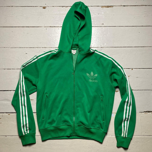 Adidas Originals Green and White Hoodie