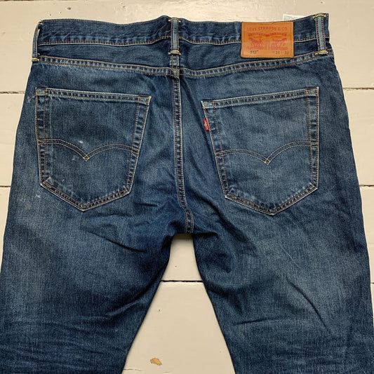 Levis 512 Distressed Navy Jeans