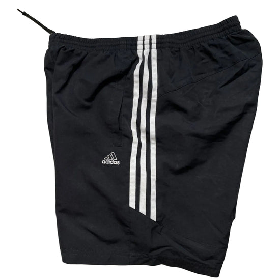 Adidas Black and White Baggy Shell Track Pant Shorts (M)