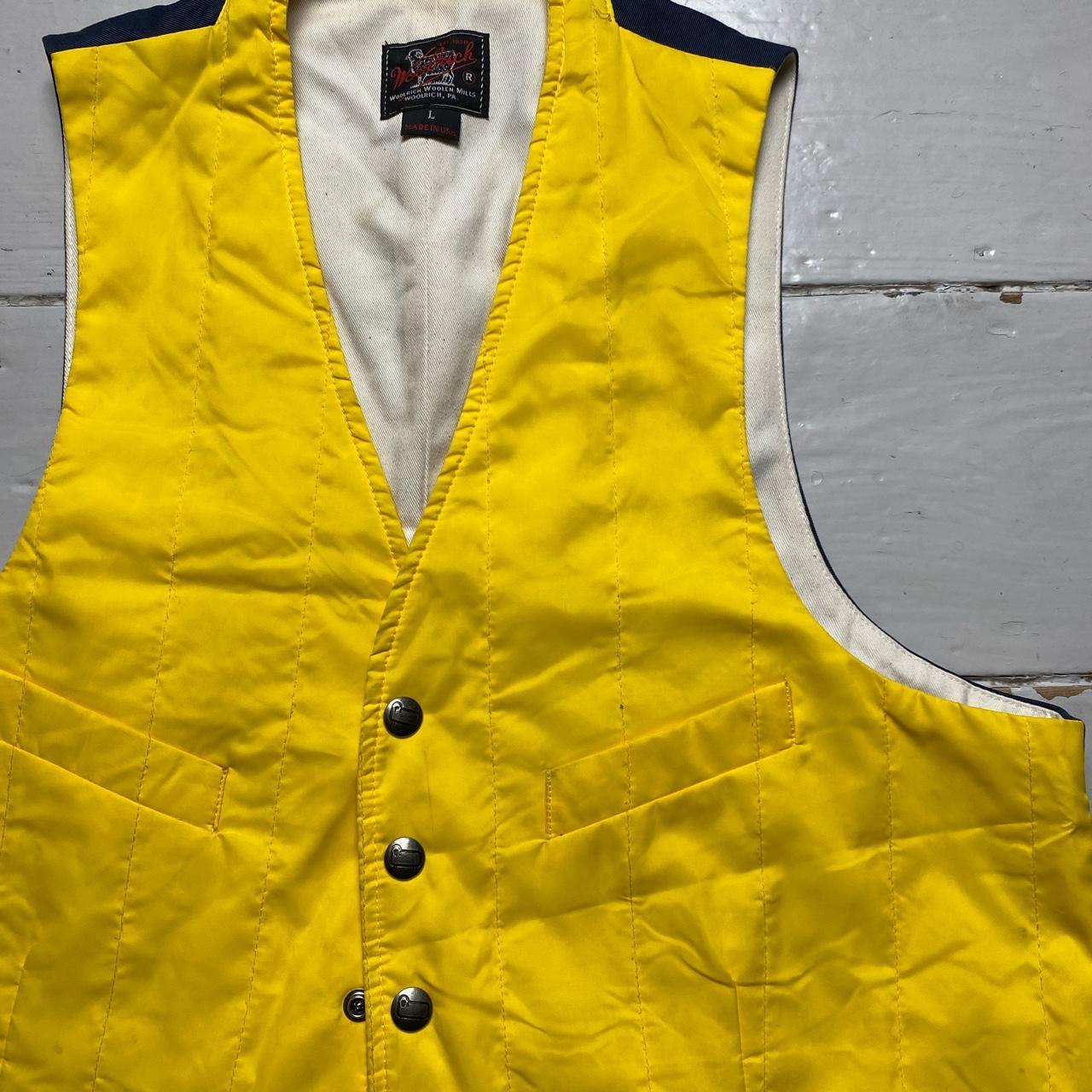 Woolrich Yellow and Navy Gilet Waistcoat