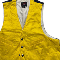 Woolrich Yellow and Navy Gilet Waistcoat (L)