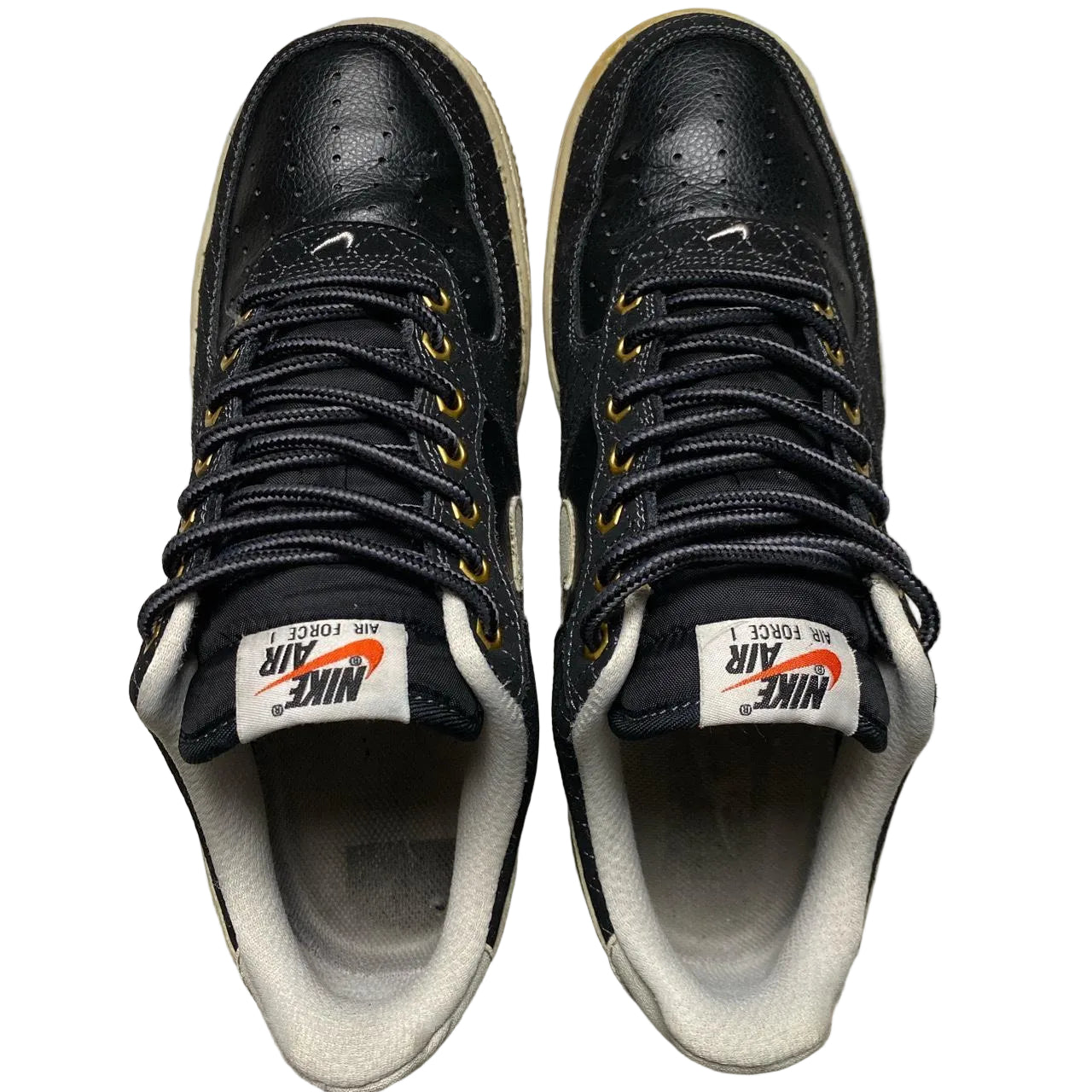 Nike Air Force 1 Lumber Black White and Gum Sole (UK 9)