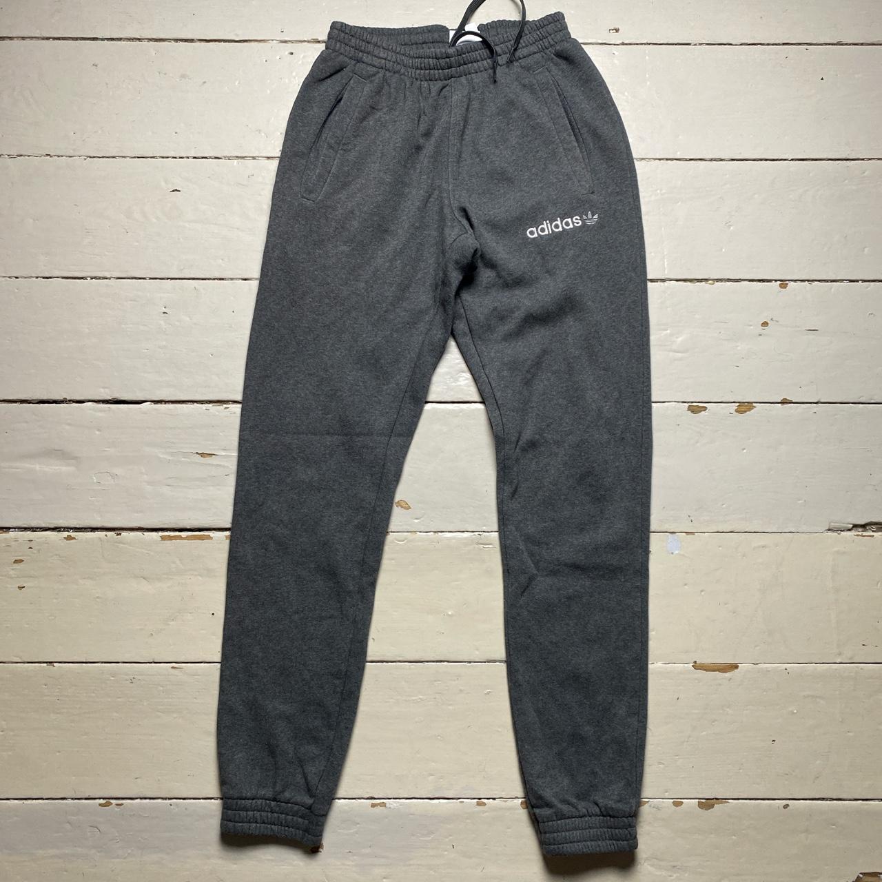 Adidas Grey and White Joggers