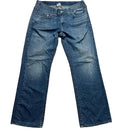 True Religion Bobby Baggy Blue White Stitch Jeans (36W)