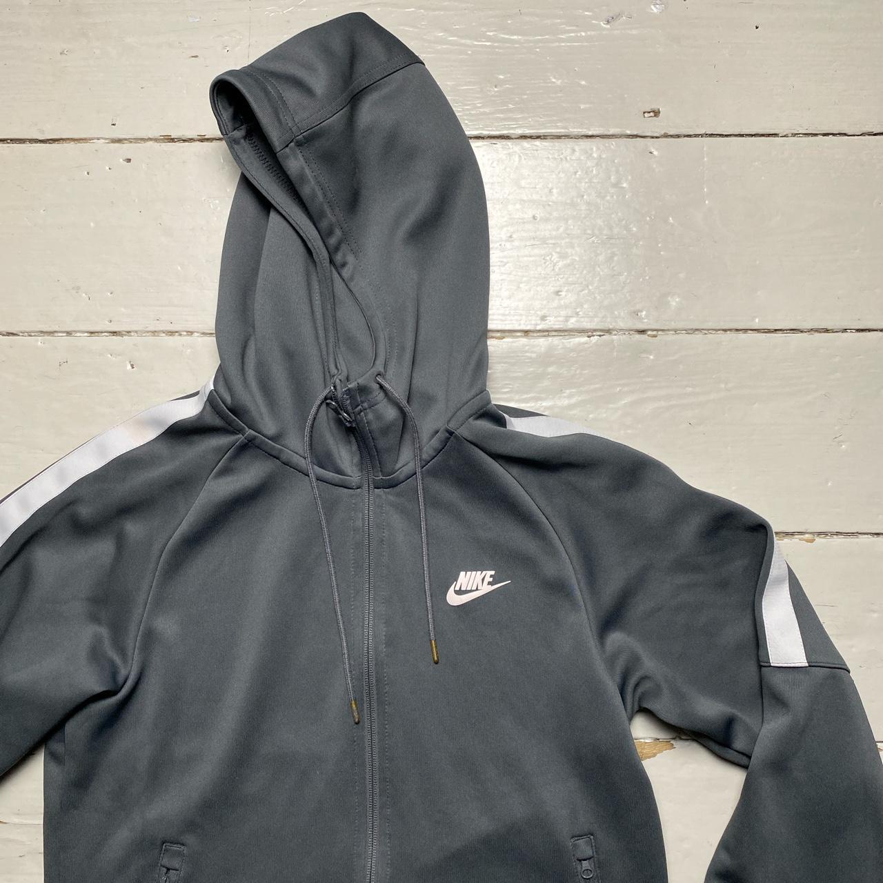 Nike Swoosh Grey and White Swoosh Hoodie 🌪 In good condition