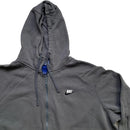 Nike Swoosh Grey White and Black Swoosh Hoodie (2XL)