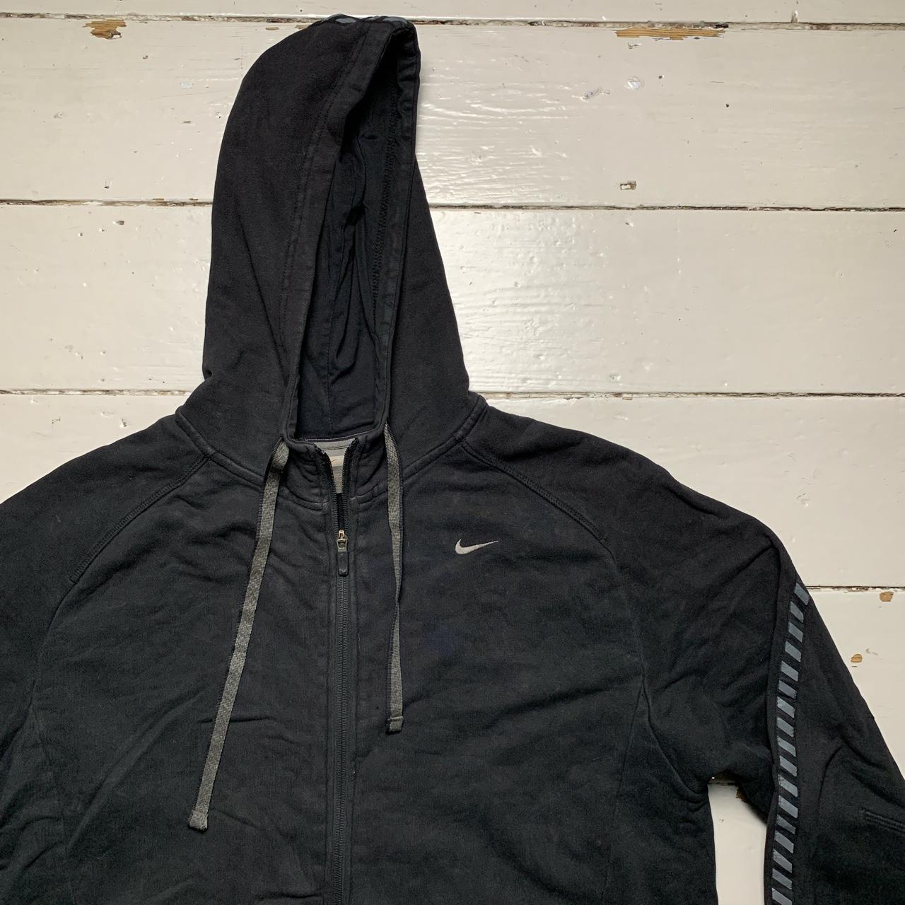 Nike Training Vintage Black and Grey Swoosh Hoodie