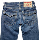 True Religion Big White Stitch Blue Billy Super T Jeans (32W)