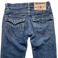 True Religion Big White Stitch Blue Billy Super T Jeans (32W)
