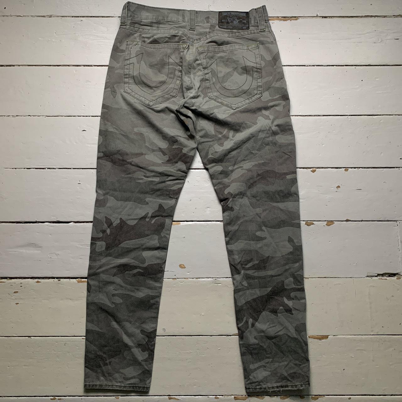 True Religion Geno Vintage Camouflage Stitch Jeans