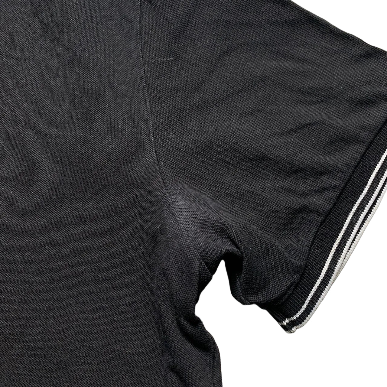 Stone Island Black and White Short Sleeve Polo Shirt (S)