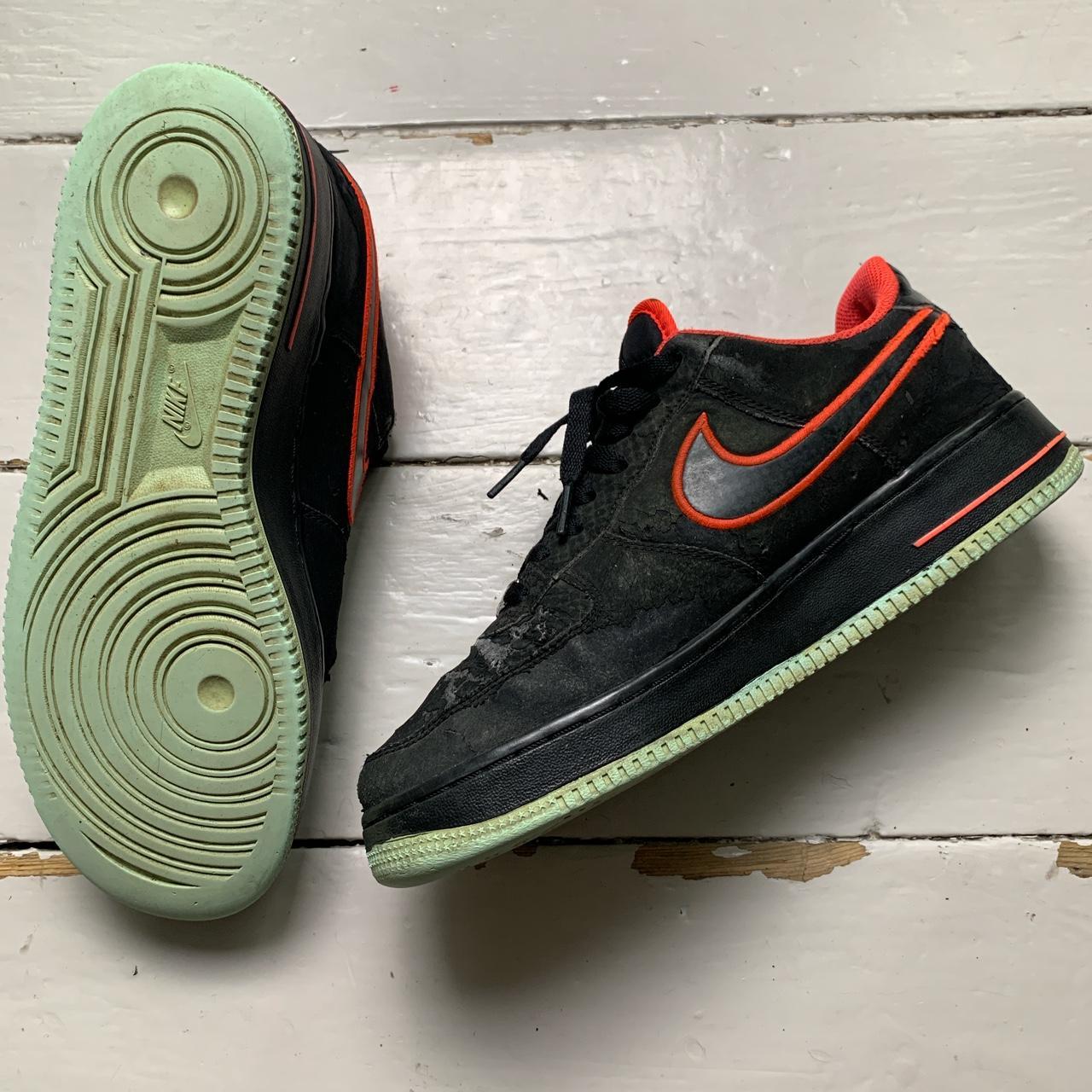 Nike Air Force 1 Yeezy Black Red and Green