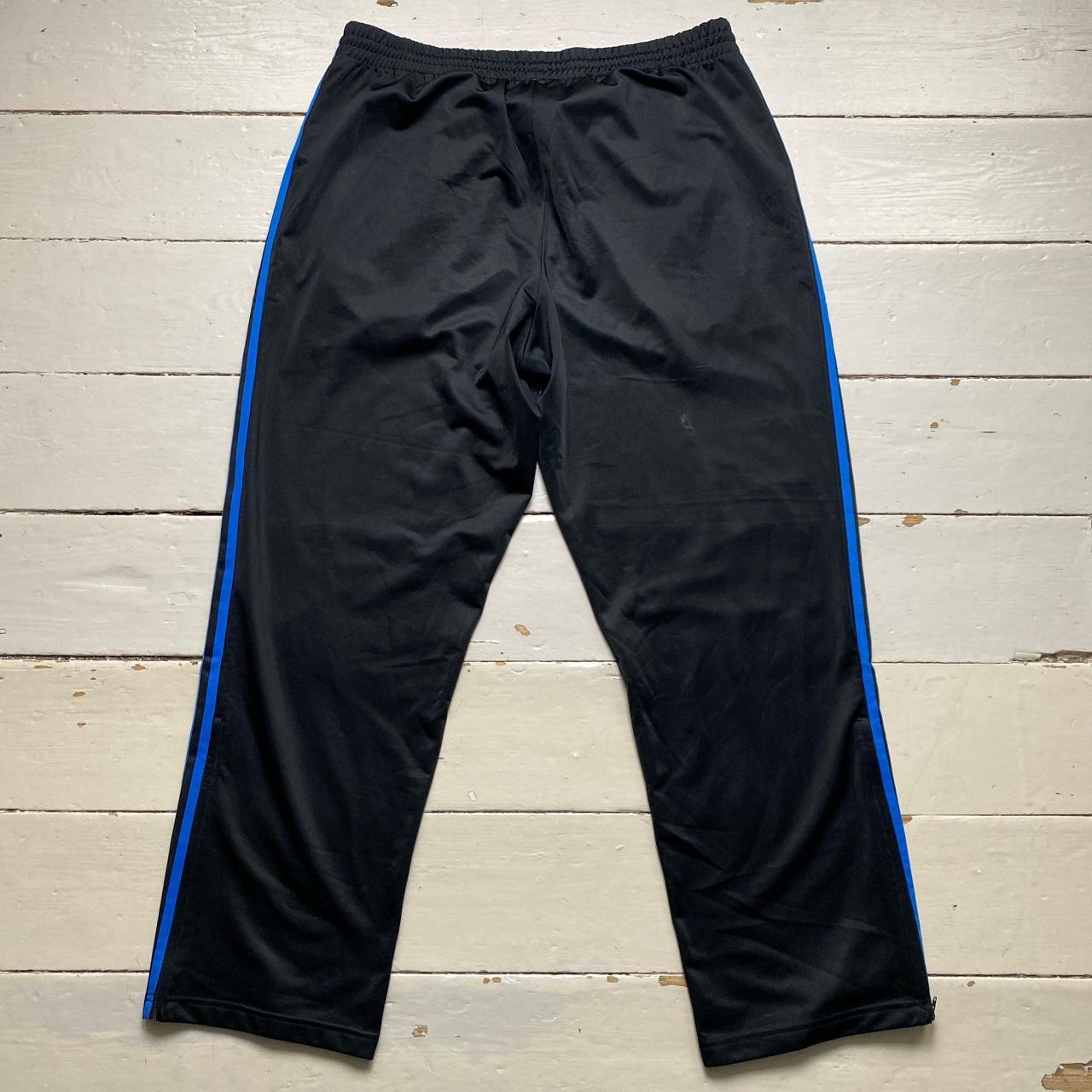 Adidas Baggy Black and Blue Track Bottoms