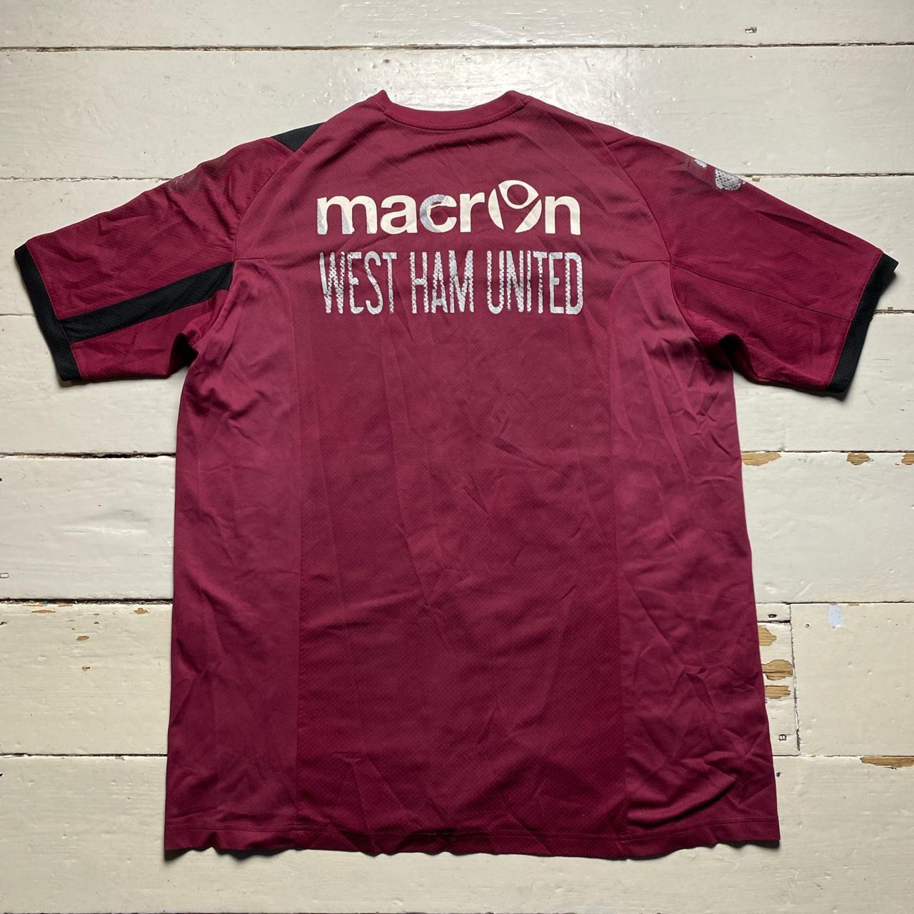 West Ham United Vintage Macron Training T Shirt Jersey