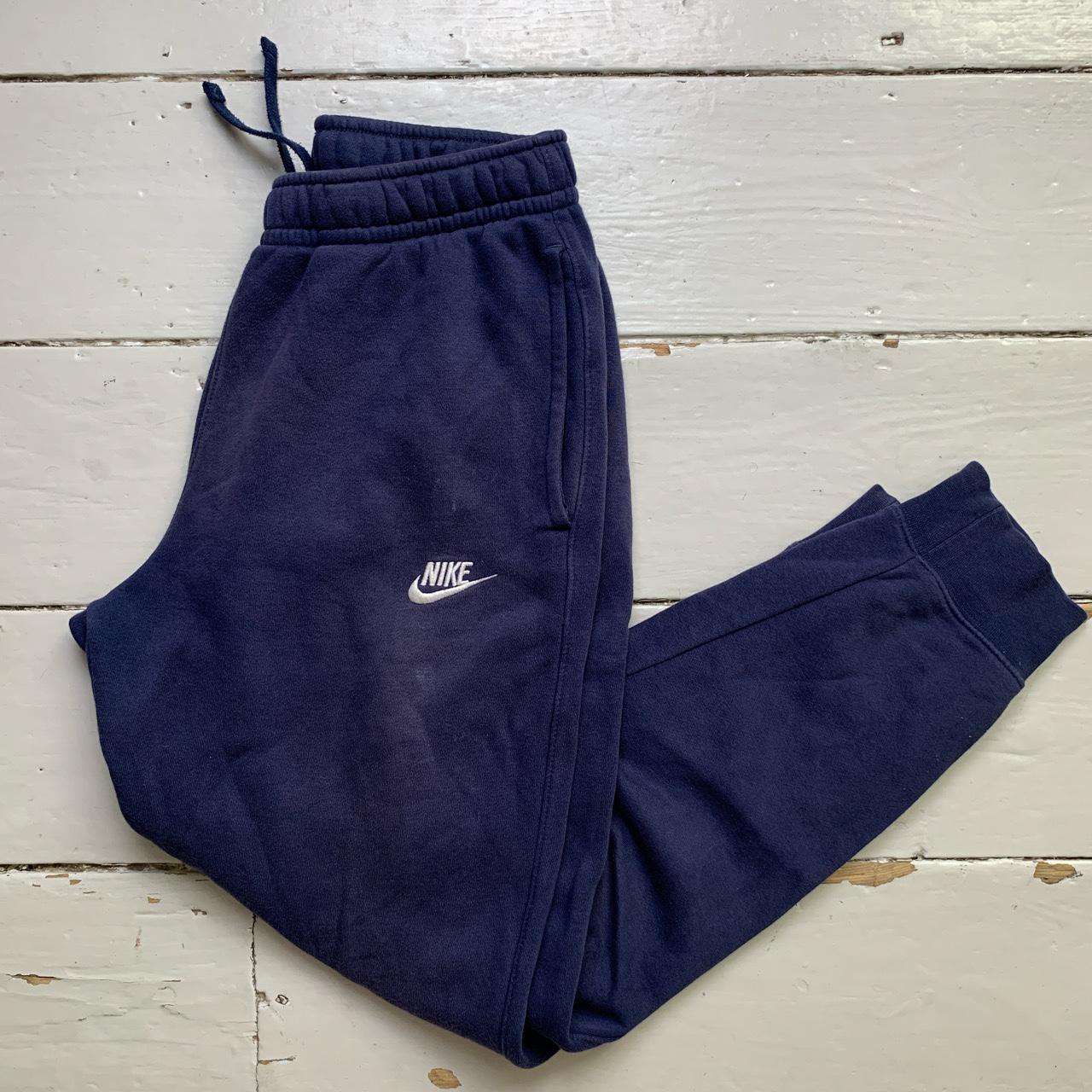 Nike Swoosh Navy and White Joggers