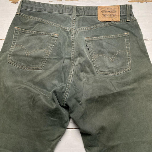 Levis 417 Vintage Corduroy Khaki Green Jeans