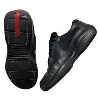 Prada Americas Cup Leather Black Trainers (UK 6.5)