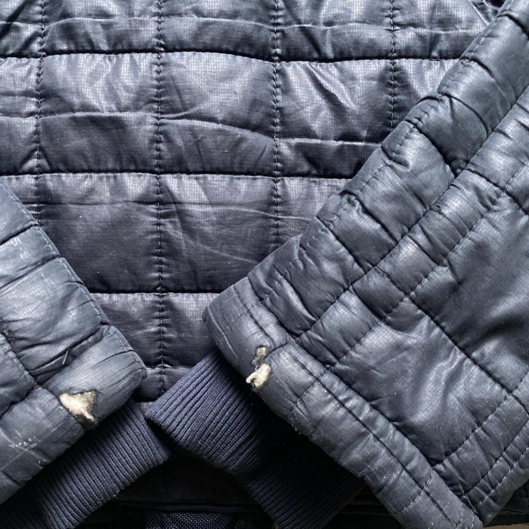 G Star Raw Navy and White Puffer Jacket (S)
