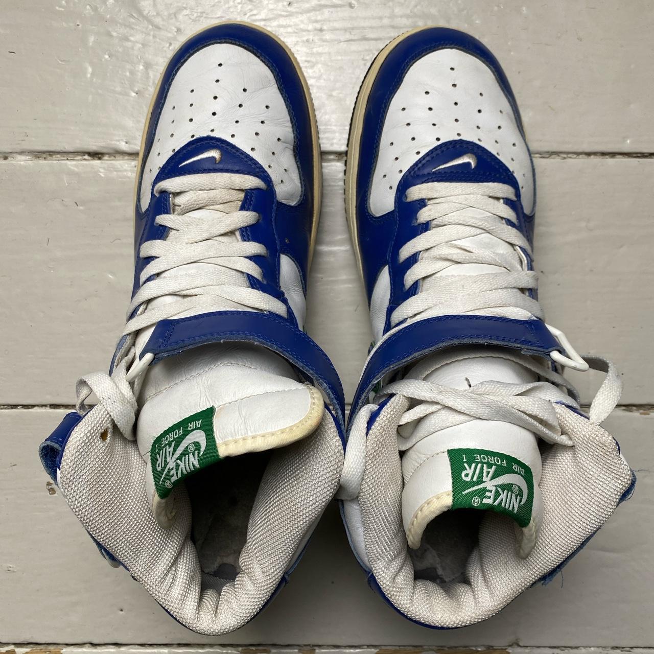 Nike Air Force 1 Mid Royal White Blue and Green Vintage 2004