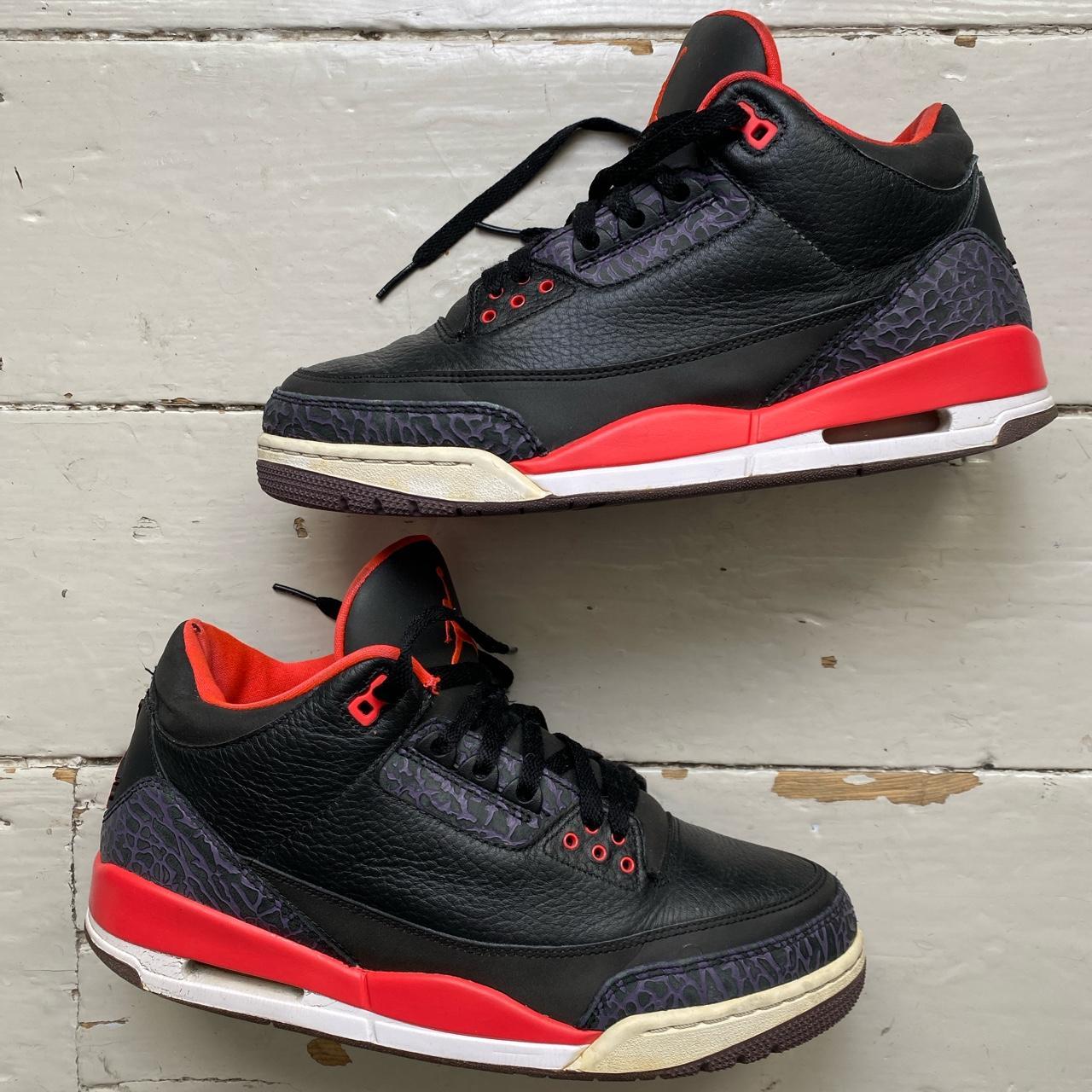 Jordan 3 Cement Crimson Black and Red