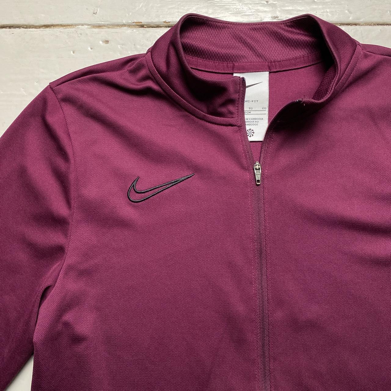 Nike Burgundy Training Long Sleeve Football Top