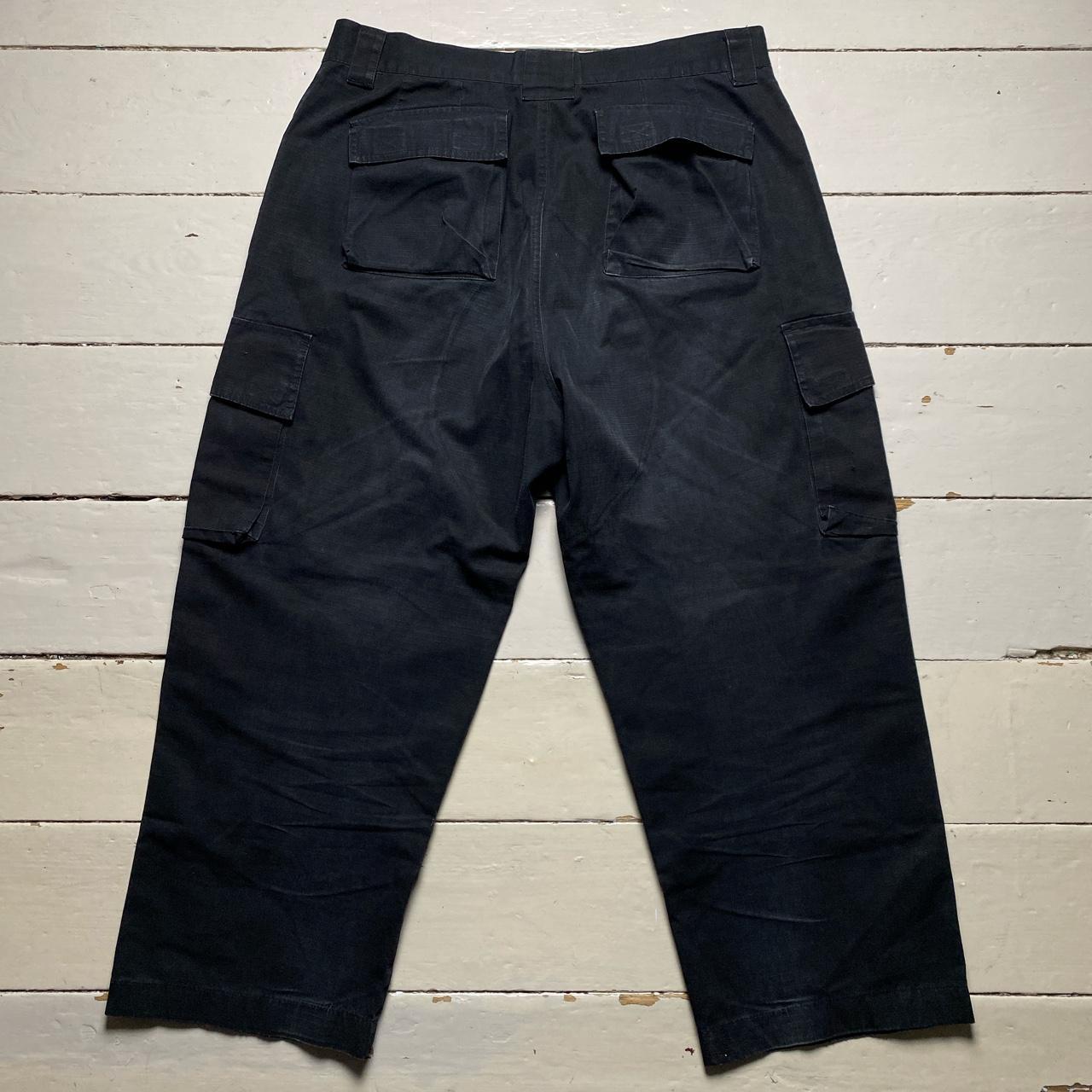 Black Cargo Baggy Trousers