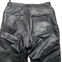 Leathermaster Womens Leather Black Trousers (12)