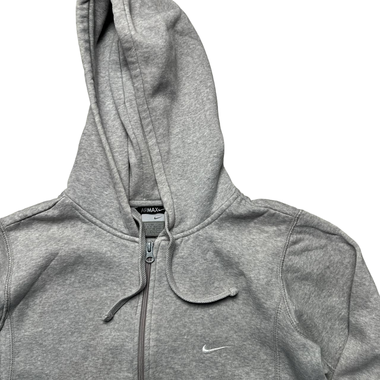 Nike Air Max Vintage Grey and White Swoosh Hoodie (S)