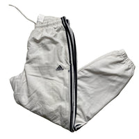 Adidas White and Navy Stripe Baggy Trackpant Shell Bottoms (36W)