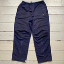 Nike Vintage Baggy Navy and Green Shell Track Pant Bottoms
