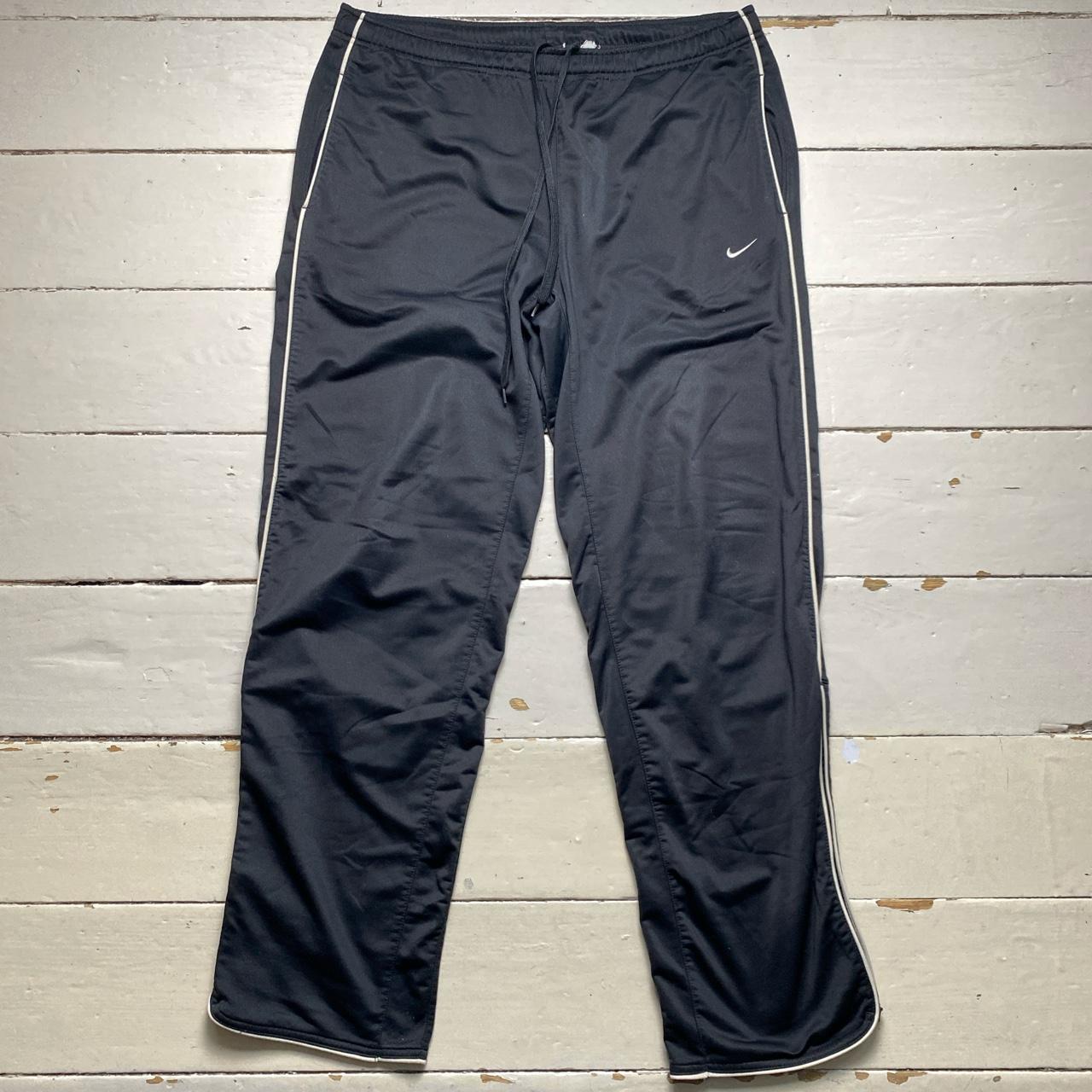 Nike Swoosh Vintage Trackpant Baggy Black and White Tracksuit Bottoms