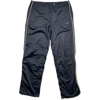 Nike Swoosh Vintage Trackpant Baggy Black and White Tracksuit Bottoms (XL)