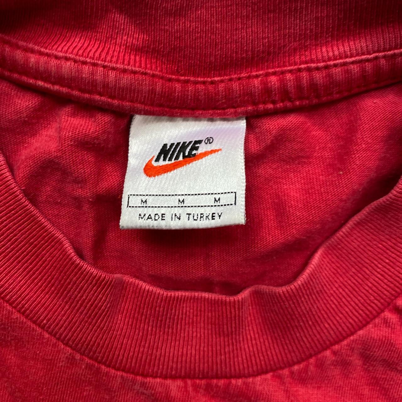 Nike Vintage 90’s Swoosh Red and Black T Shirt