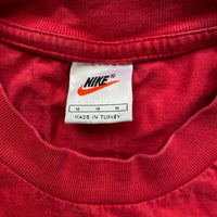 Nike Vintage 90’s Swoosh Red and Black T Shirt (M)