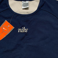 Nike Vintage Spellout Crop Navy Womens T Shirt