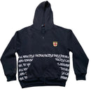 England Football Vintage Graffiti Navy and White Hoodie (M)