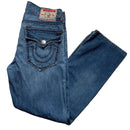 True Religion Billy Giant Big T Big Grey Stitch and Blue Jeans (33W)