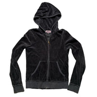 Juicy Couture Grey and Gold Velour Tracksuit (M/S)