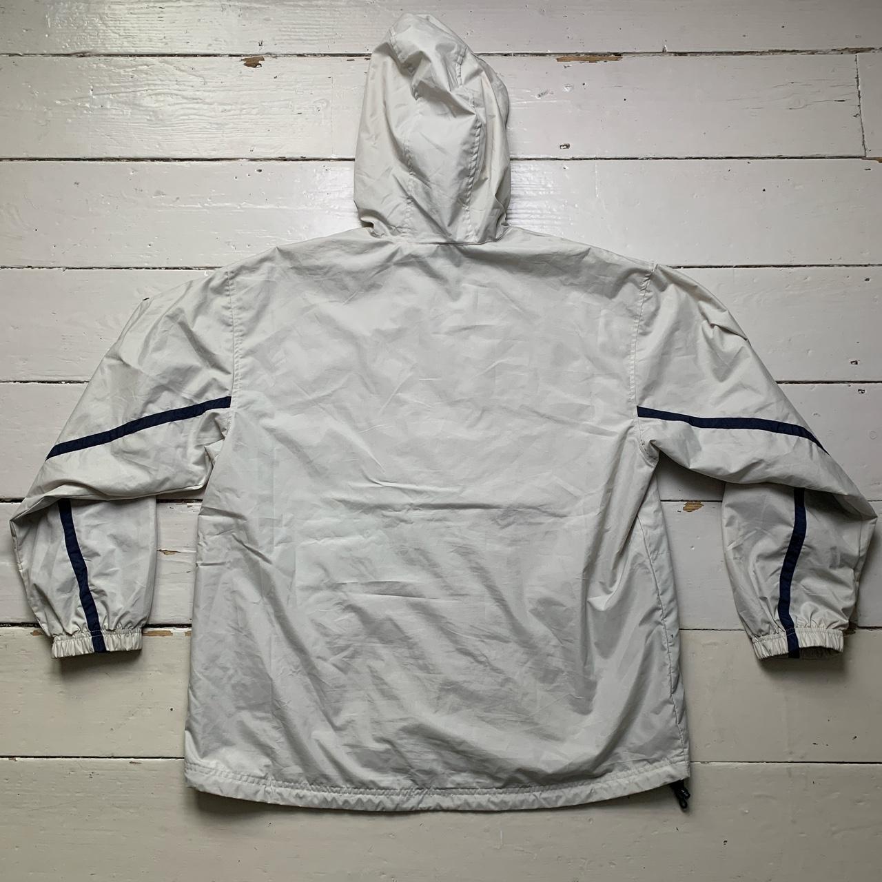 Nike Vintage Swoosh Shell Windbreaker Tracksuit Jacket Cream and Navy