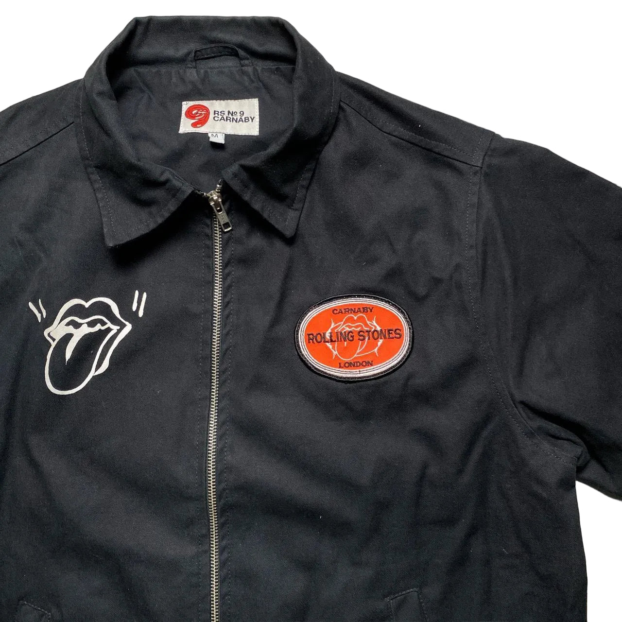 Rolling Stones London Carnaby Black Bomber Jacket (M)