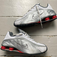 Nike Shox R4 Silver White and Red OG