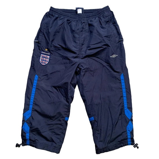 England Umbro Vintage Shell Track Pant Shorts Navy (XS)