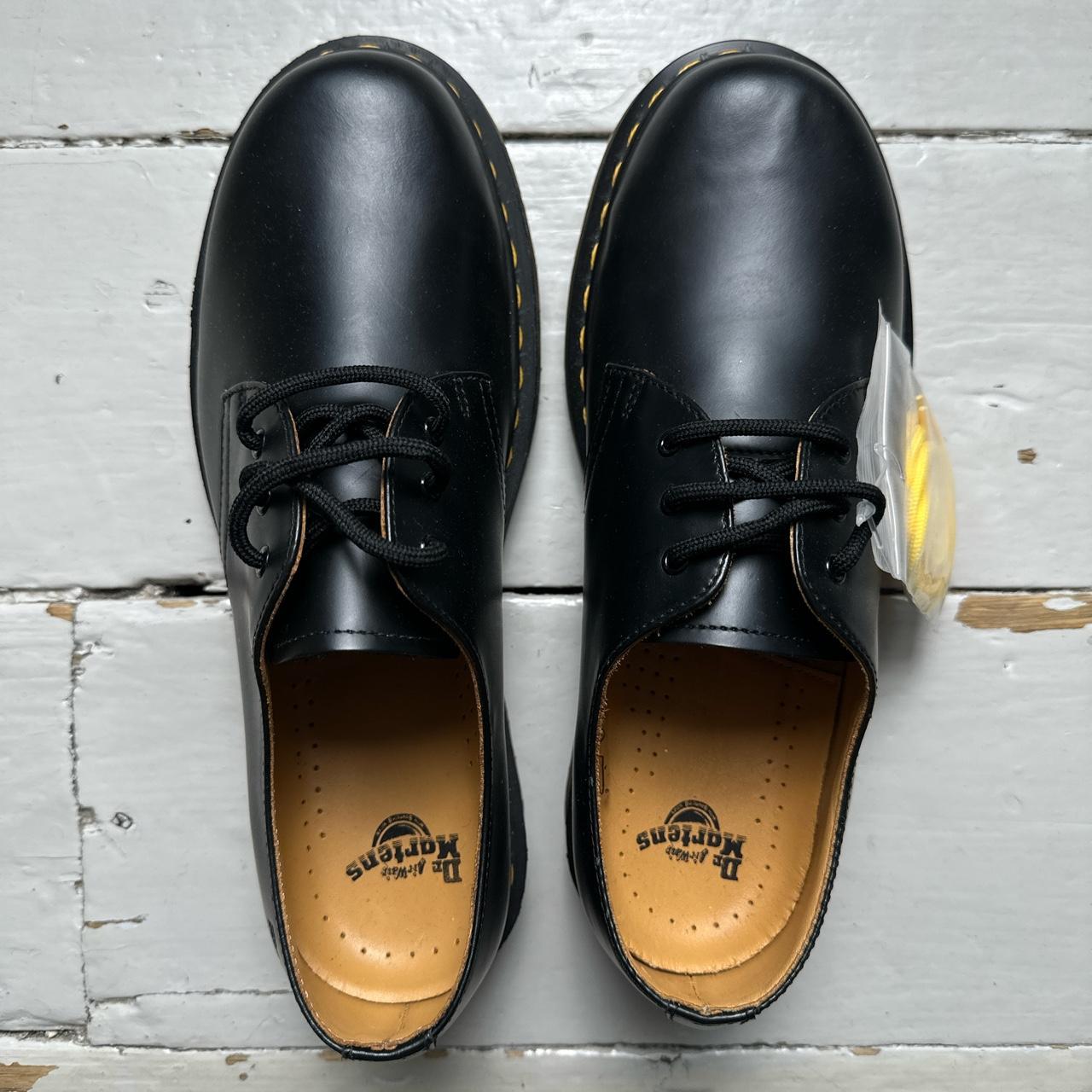 Dr Martens Low Shoes Black and Yellow Stitch