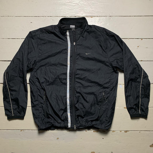 Nike Swoosh Vintage Shell Jacket Black and White